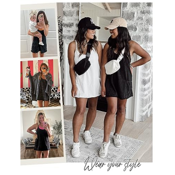 Athletic Sleeveless Mini Dress with Built-in Shorts