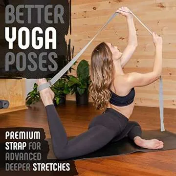 Gradient Fitness Yoga Strap - Soft & Durable Stretching Band