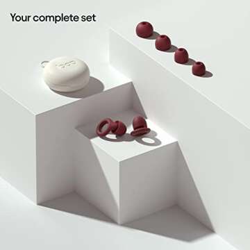 Loop Quiet Ear Plugs for Noise Reduction – Super Soft, Reusable Hearing Protection in Flexible Silicone for Sleep, Noise Sensitivity - 8 Ear Tips in XS/S/M/L – 24dB & NRR 14 Noise Cancelling - Red