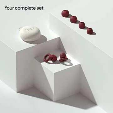 Loop Quiet Ear Plugs for Noise Reduction – Super Soft, Reusable Hearing Protection in Flexible Silicone for Sleep, Noise Sensitivity - 8 Ear Tips in XS/S/M/L – 24dB & NRR 14 Noise Cancelling - Red