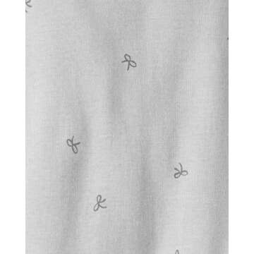 little planet by carter's Unisex Baby 2-Piece Pajamas Made with Organic Cotton, Bow, 6 Months