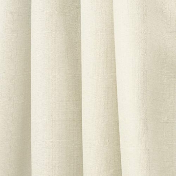 Loha Linen Grommet Curtain Panel Pair 54x96 Ivory