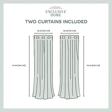 Loha Linen Grommet Curtain Panel Pair 54x96 Ivory