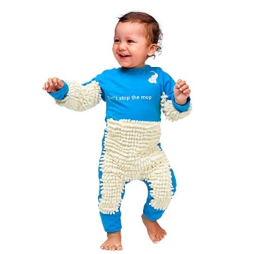 Cute Baby Mop Onesie for Crawlers and Pet Owners