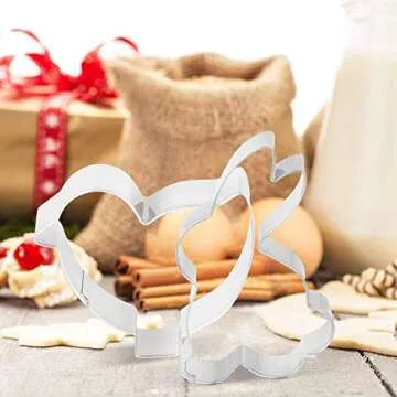 Spring Easter Cookie Cutters - 5 Stainless Steel 3D Cutters Molds Shapes for Making Muffins, Biscuits, Sandwiches, Bread, etc.…