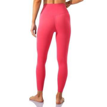 Lavento Women's All Day Soft Yoga Leggings High-Rise 25" - No Front Seam Workout Active Legging for ...
