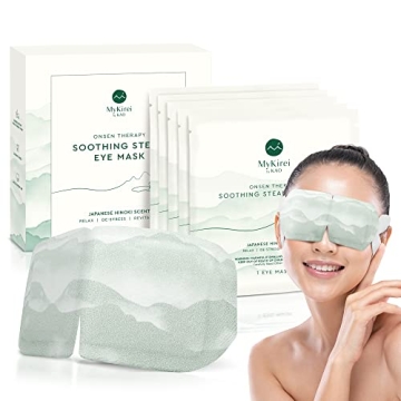 MyKirei by KAO Onsen Therapy Soothing Steam Eye Mask, Self-Warming, Comforting Mask, Relax Tired Eye...