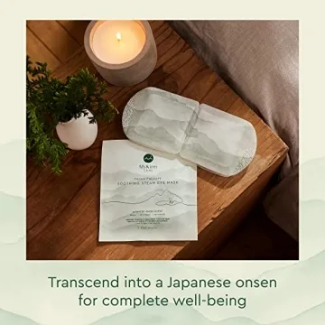 MyKirei by KAO Onsen Therapy Soothing Steam Eye Mask, Self-Warming, Comforting Mask, Relax Tired Eyes & Relieve Stress, Japanese Hinoki, 5 Count