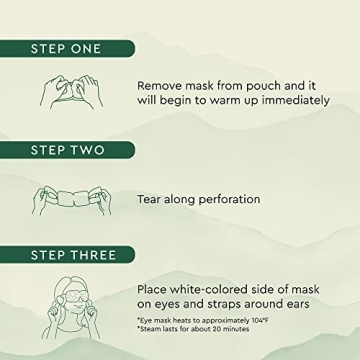 MyKirei by KAO Onsen Therapy Soothing Steam Eye Mask, Self-Warming, Comforting Mask, Relax Tired Eyes & Relieve Stress, Japanese Hinoki, 5 Count