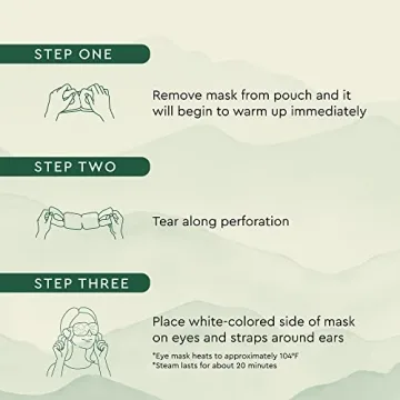 MyKirei by KAO Onsen Therapy Soothing Steam Eye Mask, Self-Warming, Comforting Mask, Relax Tired Eyes & Relieve Stress, Japanese Hinoki, 5 Count