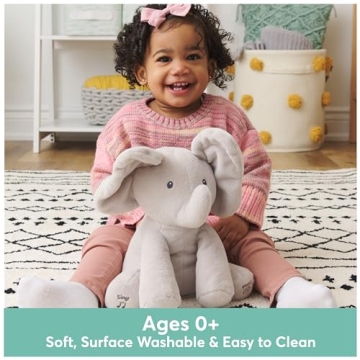Baby GUND Animated Flappy the Elephant Plush, Singing Stuffed Animal Baby Toy for Ages 0 and Up, Gray, 12"