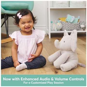 Baby GUND Animated Flappy the Elephant Plush, Singing Stuffed Animal Baby Toy for Ages 0 and Up, Gray, 12"