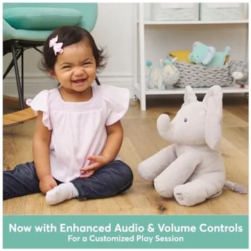 Baby GUND Animated Flappy the Elephant Plush, Singing Stuffed Animal Baby Toy for Ages 0 and Up, Gray, 12"