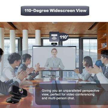 Webcam 1080p HD Computer Camera - Microphone Laptop USB PC Webcam with Privacy Shutter and Tripod St...