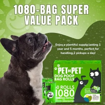 Pet N Pet Eco-Friendly Dog Waste Bags - 1080 Count