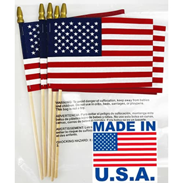 24 Pack American Stick Flags - Durable and Elegant