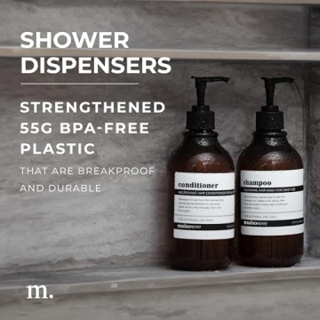 MaisoNovo Refillable Shampoo and Conditioner Bottles Set