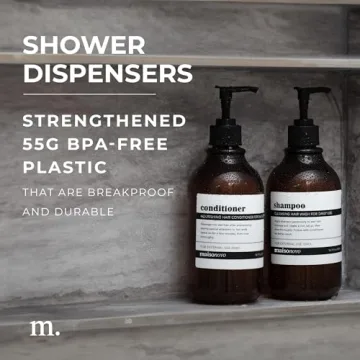 MaisoNovo Refillable Shampoo and Conditioner Bottles Set