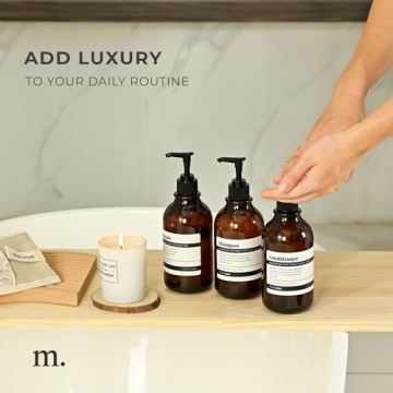 MaisoNovo Refillable Shampoo and Conditioner Bottles Set