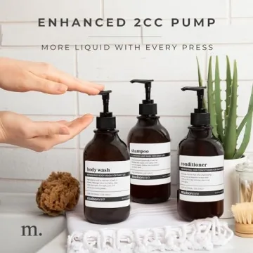 MaisoNovo Refillable Shampoo and Conditioner Bottles Set