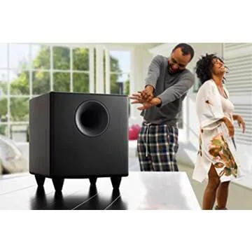Audioengine S8 Powered Subwoofer Speaker - 250W 8-inch Home Woofer with Built-in Amplifier and Dual Audio Inputs for Home Audio