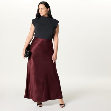 Maxi Skirt by The Drop Stylish Silky Flexibility