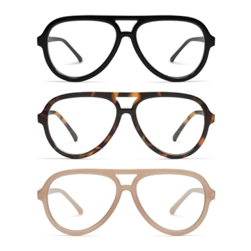 AMOMOMA Retro Aviator Reading Glasses - Comfortable Reading Eyewear