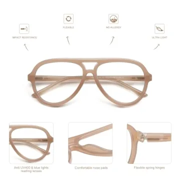 Stylish AMOMOMA Retro Aviator Reading Glasses in 3 Colors