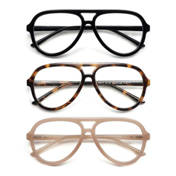 Stylish AMOMOMA Retro Aviator Reading Glasses in 3 Colors