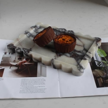 Luxury Calacatta Viola Marble Tray for Home Decor