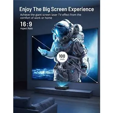 Projector Screen, Paris Rhône 100” 4K Ultra HD 16:9 Ambient Light Rejecting Fixed Frame ALR Projector Screen, Ceiling Light Rejecting Projection Screen for Ultra-Short Throw Projectors