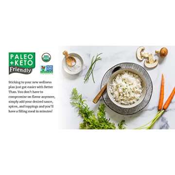 Better Than Rice. Certified Organic. Vegan, Gluten-Free, Non-GMO, Konjac Rice 14 Ounces (6 Pack)