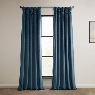 HPD Half Price Drapes Heritage Plush Velvet Curtains 108 Inches Long Room Darkening Curtains for Bed...