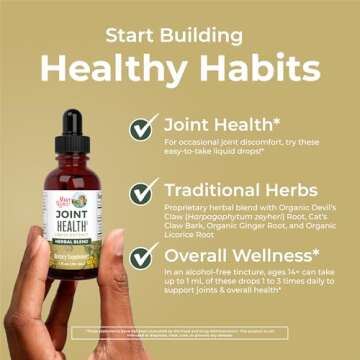MaryRuth's Joint Health Liquid Drops & Turmeric Gold Drops | USDA Organic & Clean Label Project Veri...
