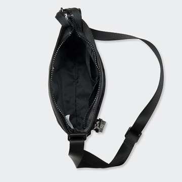 Pander Crossbody Bags for Women, Small Nylon Purse with Adjustable Shoulder Strap, Ideal Travel Accessory (Black)