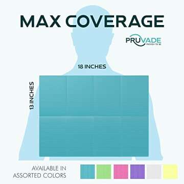 Pruvade Dental Bibs - 500 Pack Adult Disposable Bibs for Dentist, Eating, Tattooing - 13" x 18" Black - 3-Ply Waterproof Medical Sheets for Piercing, Tattoo Table Station, Nail Techs, Patient Hygiene