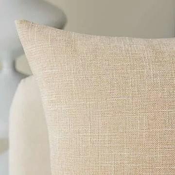 Stylish Faux Linen Cushion Covers, 55x55CM - Set of 2