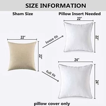Stylish Faux Linen Cushion Covers, 55x55CM - Set of 2