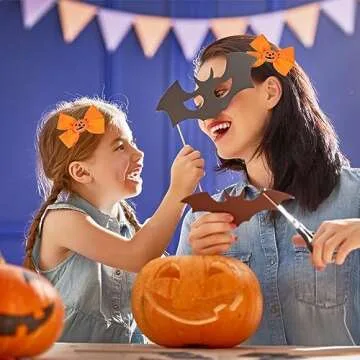 Adorable Halloween Pumpkin Hair Bows for Kids