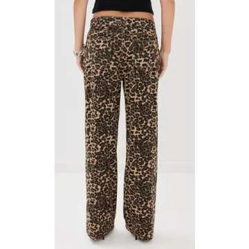 Lioness Women's Top Model Jeans, Leopard, Print, Brown, L