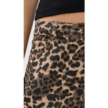 Lioness Women's Top Model Jeans, Leopard, Print, Brown, L
