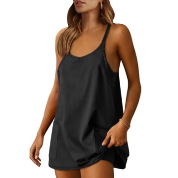 Caracilia Women's Summer Mini Dress with Built-in Shorts