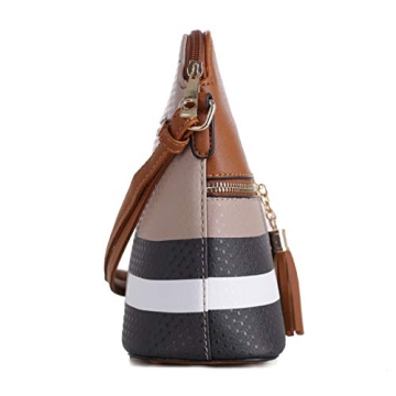 Stylish Eco-Friendly Medium Plaid Dome Crossbody Bag
