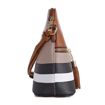 Stylish Eco-Friendly Medium Plaid Dome Crossbody Bag