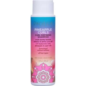 Pacifica Beauty 12.0 Fl Oz Pineapple Curls Curl Enhancing Shampoo - Hydrating & Frizz Control with A...
