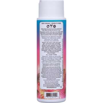 Pacifica Beauty 12.0 Fl Oz Pineapple Curls Curl Enhancing Shampoo - Hydrating & Frizz Control with Argan Oil & Hyaluronic Acid, Vegan + Cruelty Free