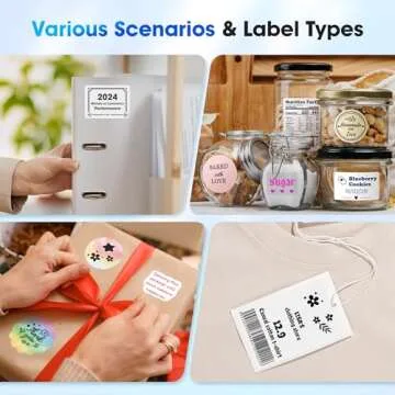 Phomemo M250 Label Maker Machine with Tape, 3 Inch Thermal Label Maker, 2025 Upgrade Portable Barcode Label Printer for Business, Home, Logo Label, Sticker Printer for Phones & PC, with 1 Roll Label