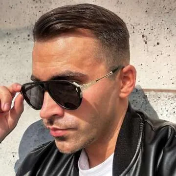 AIEYEZO Retro Aviator Sunglasses for Men Women Classic Military Pilot Sun Glasses 70s Vintage Shades...