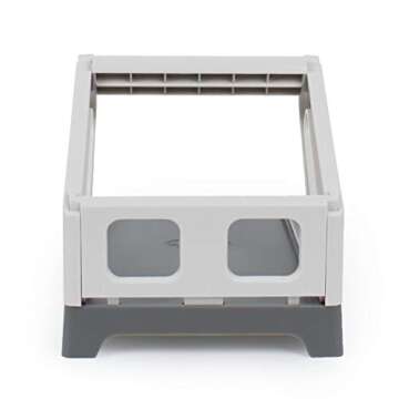 SEEBZ External Label Roll Holder, Roll Label Paper Holder, Fan-Fold Paper Holder for Desktop Label Printer Thermal Receipt Printer, 2 in 1, fits Delivery, Supermarket, Pharmacy Store