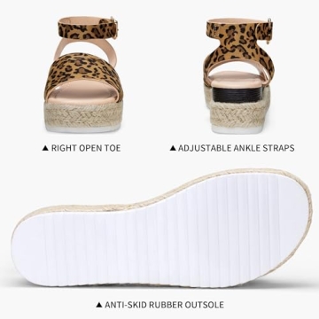 Vepose Women's Comfortable Espadrille Wedge Sandals